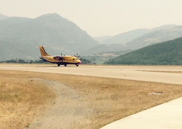 Elton John en el aeropuerto de La Seu-Andorra