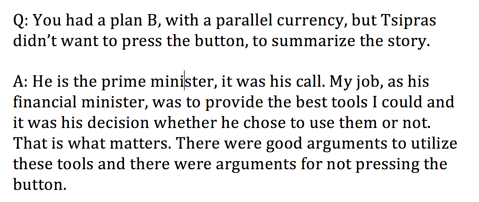 In conversation with El Pais (Claudi Pérez), the complete (long) transcript