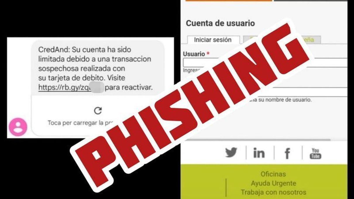 Avís de la policia sobre la temptativa de pesca de credencials.