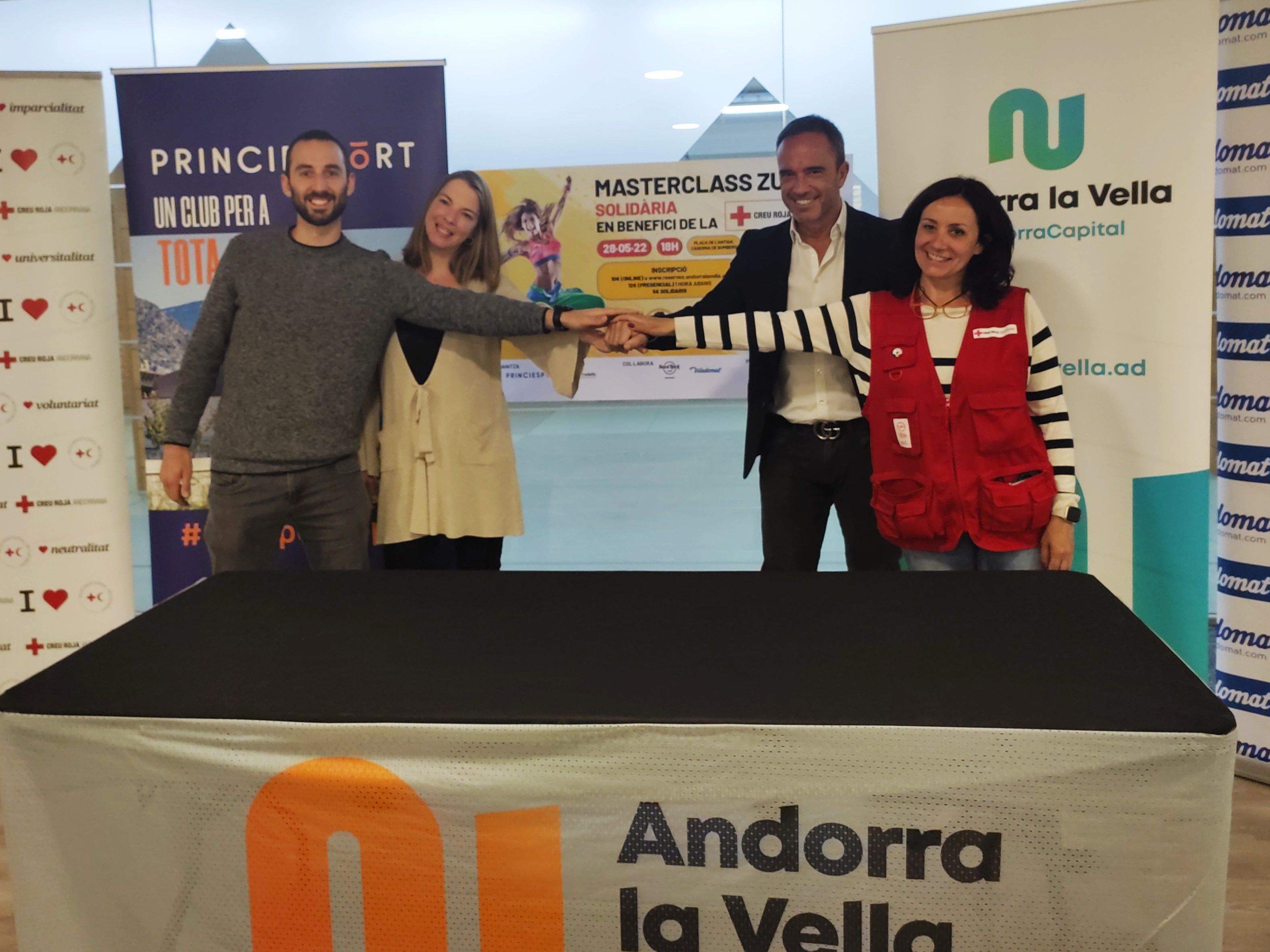 La presentació de l'activitat esportiva solidària.