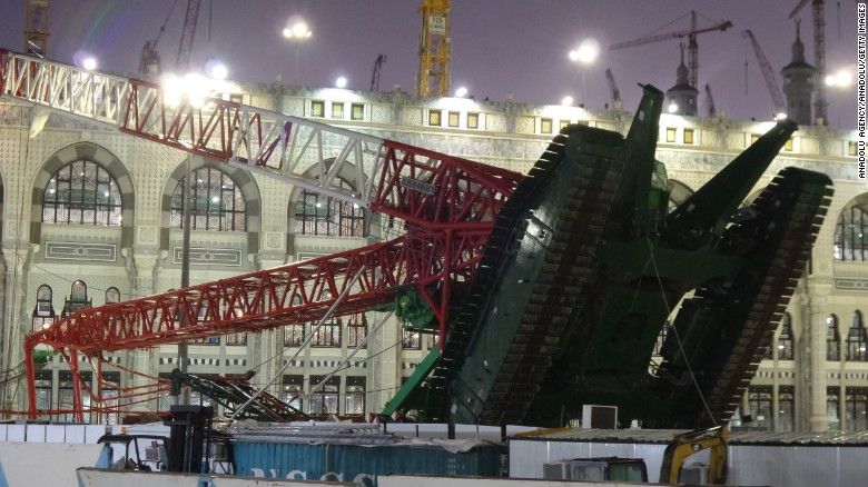 Más de 100 muertos por caída de grúa en La Meca