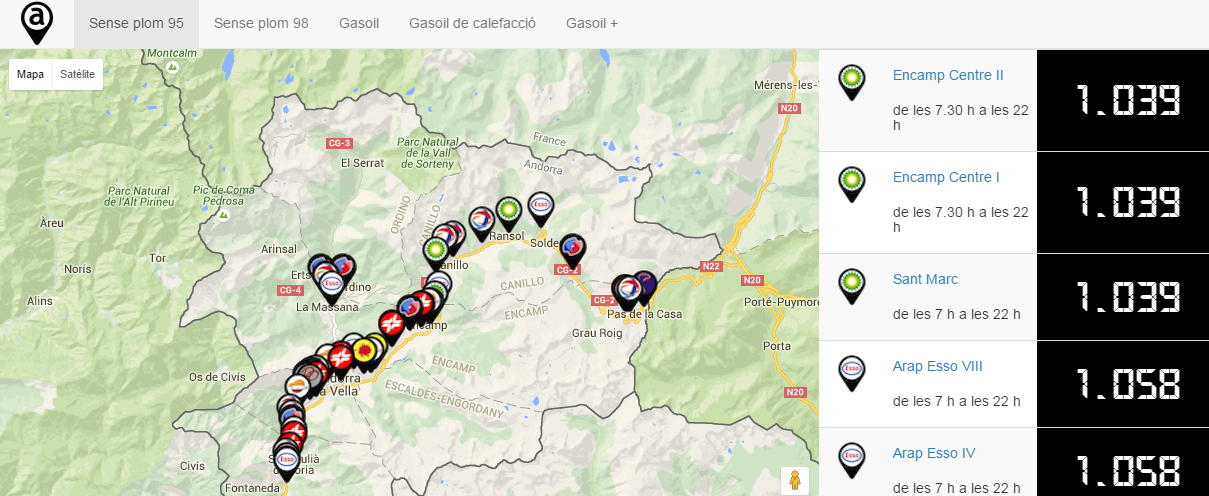 Neix una web que permet saber quines benzineres ofereixen els millors preus