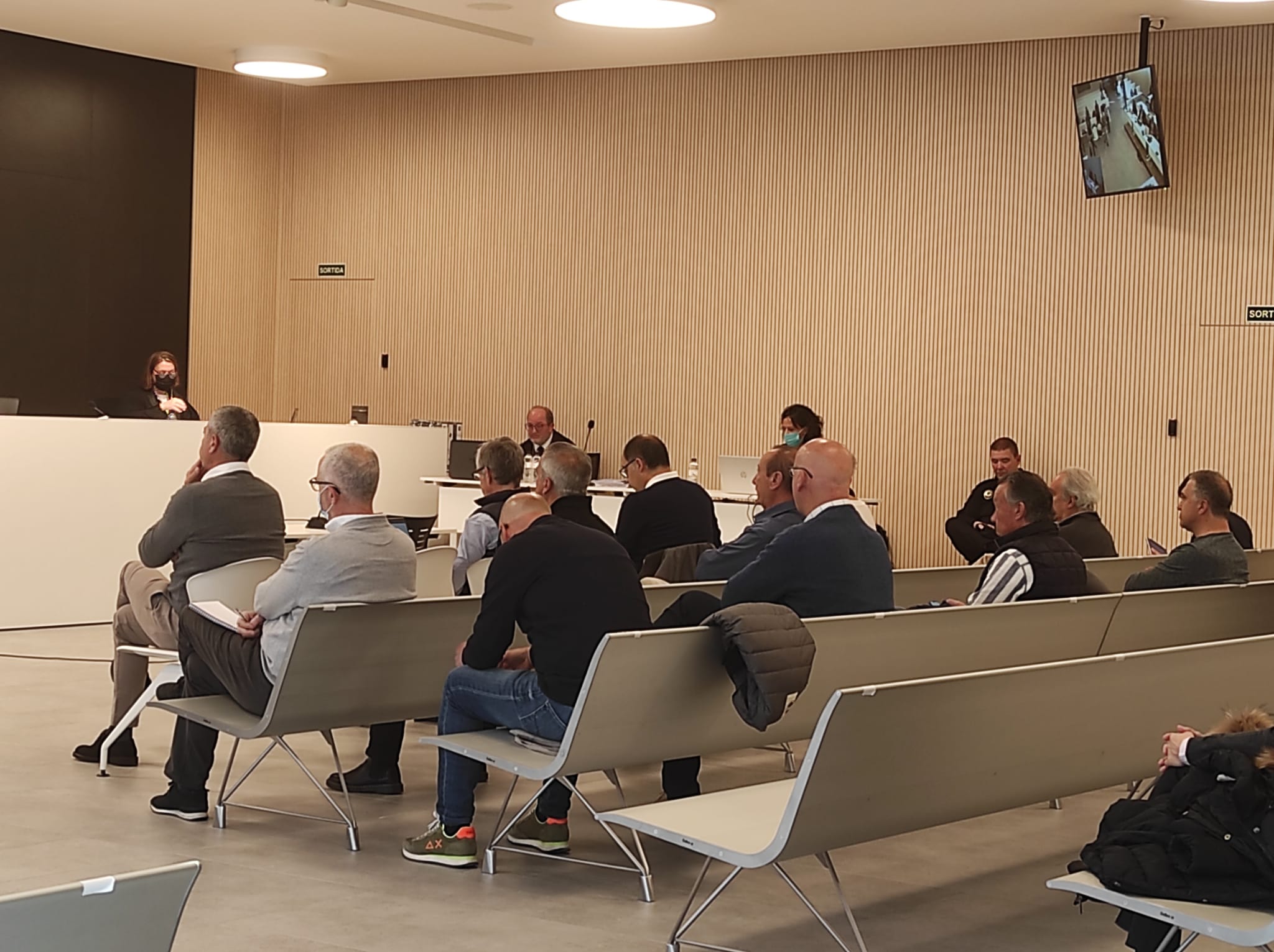 Una imatge d'arxiu del sector on seuen, a la Sala Magna, els processats en l'afer. Una imatge d'arxiu del sector on seuen, a la Sala Magna, els processats en l'afer.