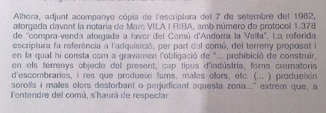 El comú va oferir el terreny de la Comella sabedor que no s\'hi podia fer l\'heliport