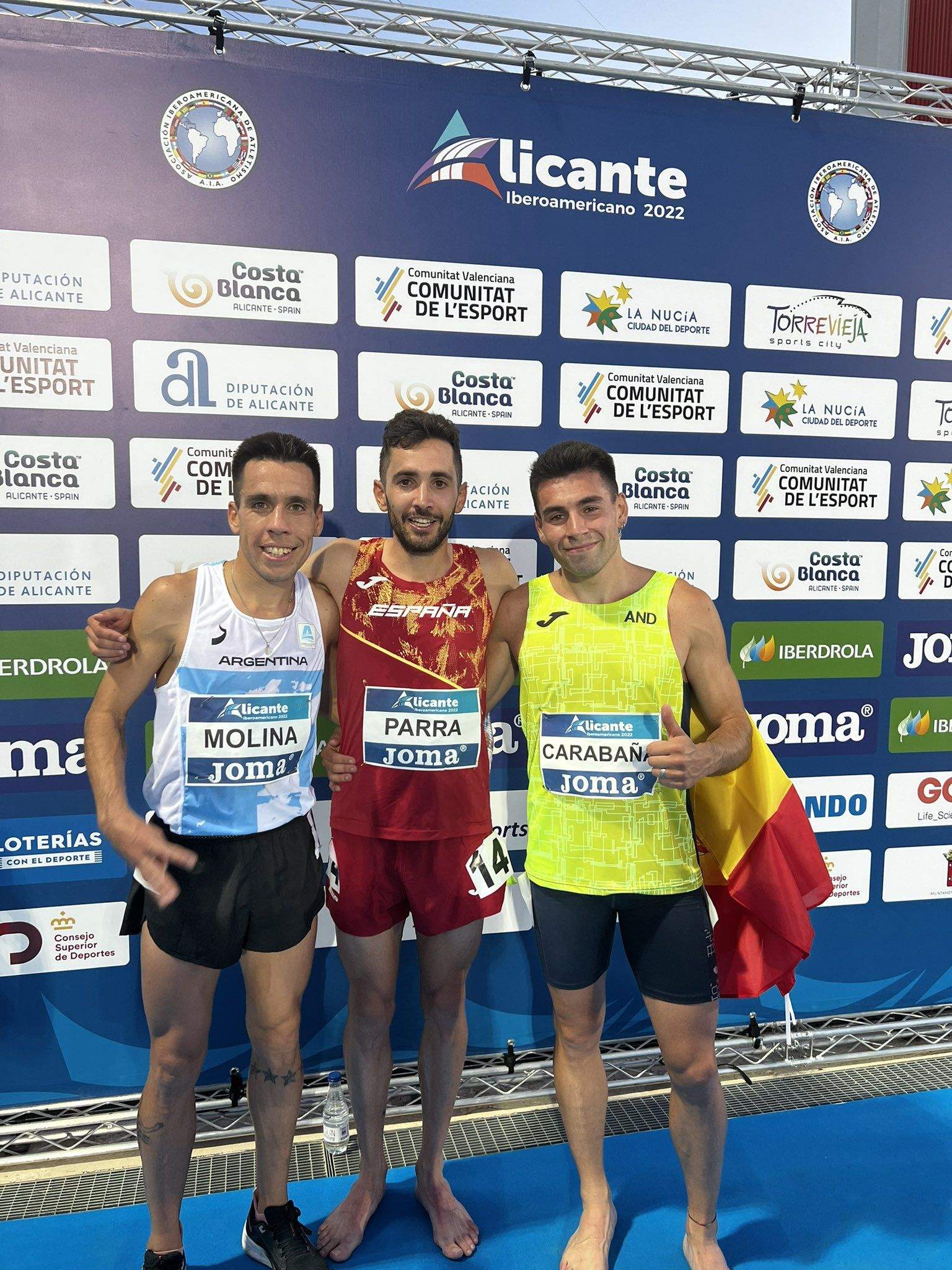 Els tres primers, amb Carabaña a la dreta.