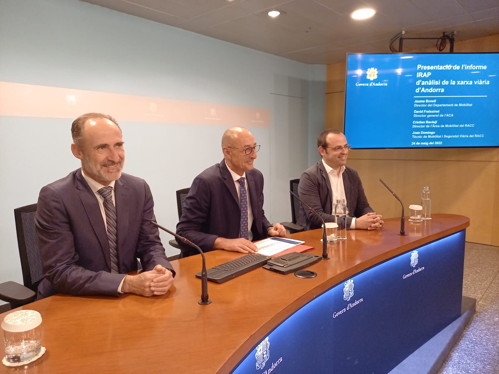 Fraissinet, Bonell i Bardají, durant la presentació de l'estudi.
