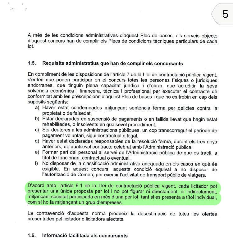 Impugnat el concurs per adjudicar les línies de transport interurbà