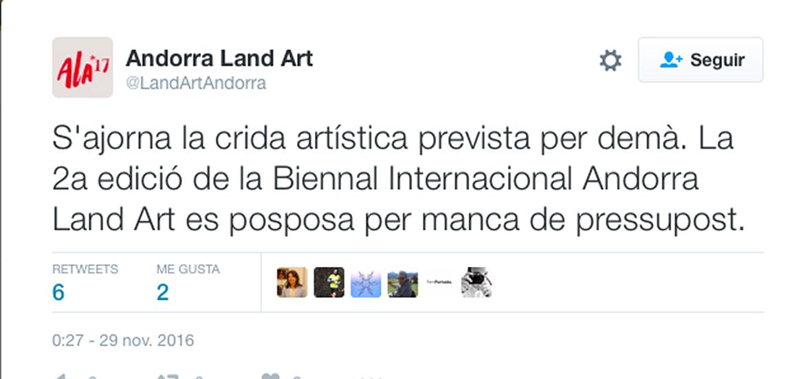 Vall Banc esdevé un mecenes de pilotes el dia que Land Art frena per falta de mecenes