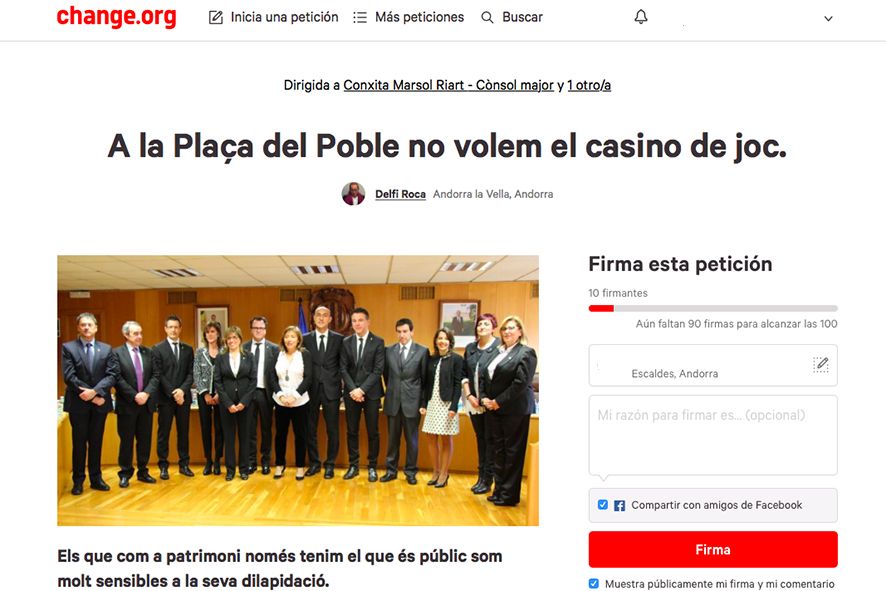 Un dirigent d\'SDP posa en marxa una campanya a \'change.org\' contra la concessió del Centre de Congressos per al casino