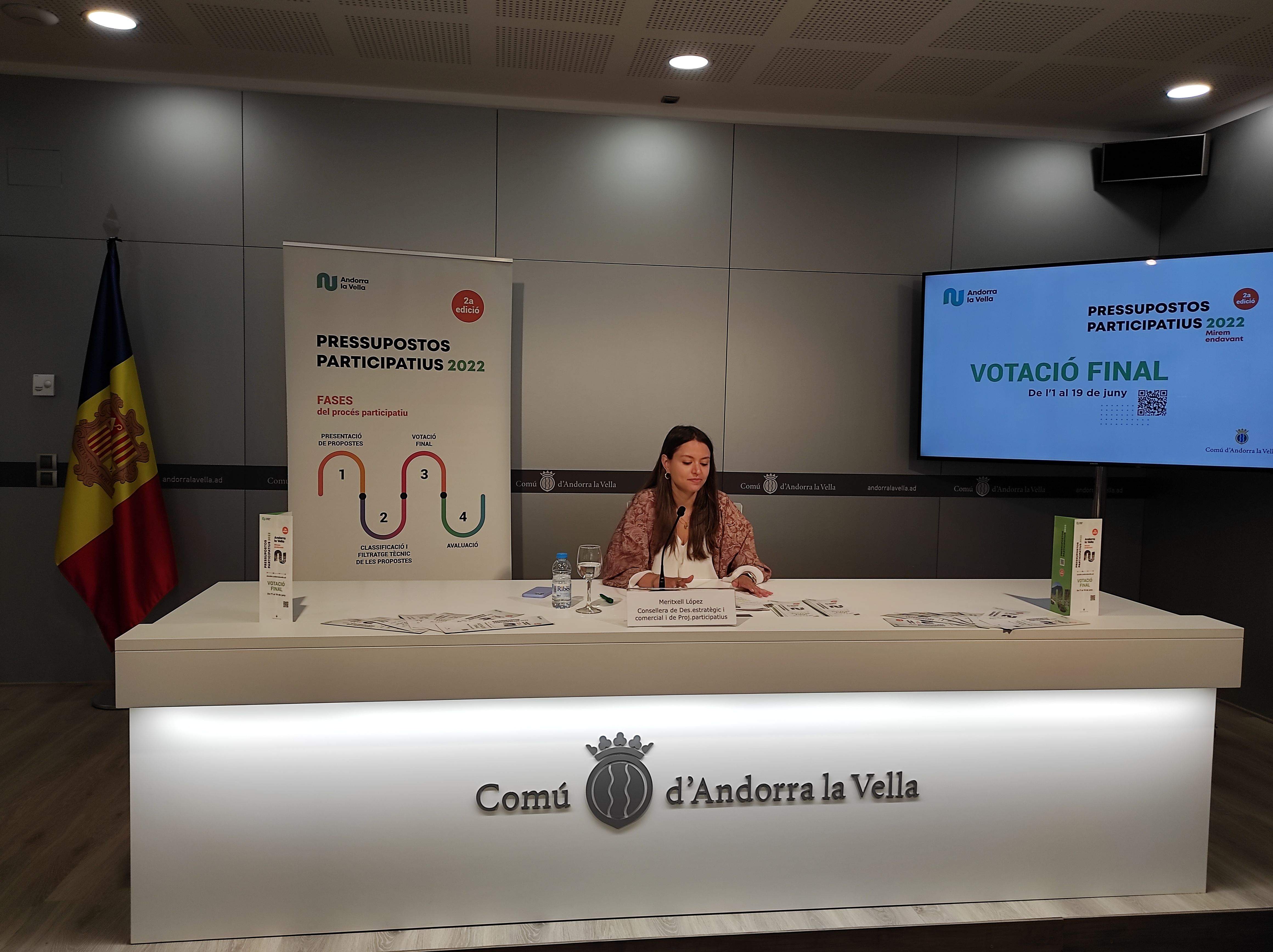 La consellera Meritxell López ha presentat el procés final de votació.