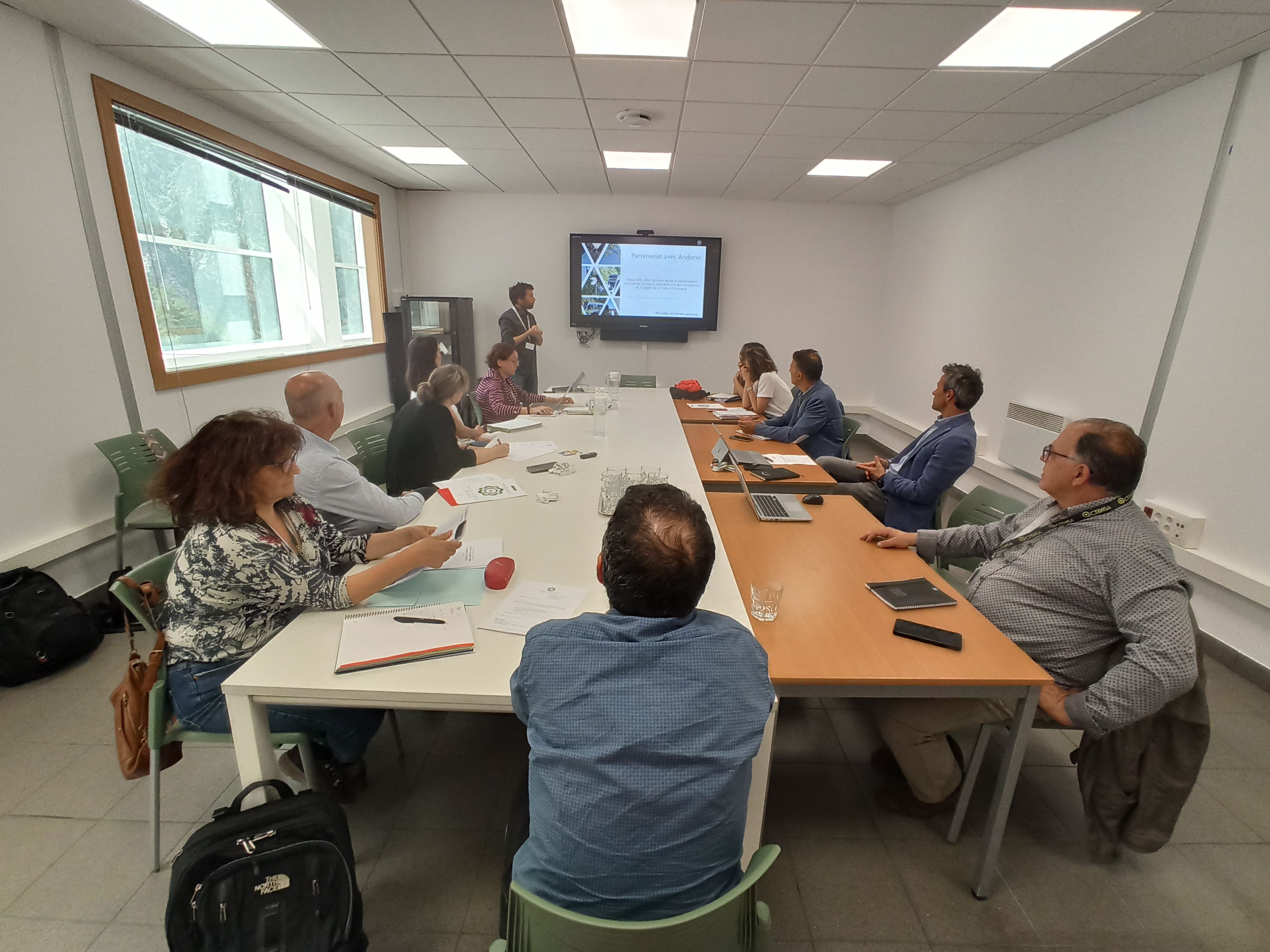 Un moment de la reunió de la comissió de vigilància de Ctrasa.