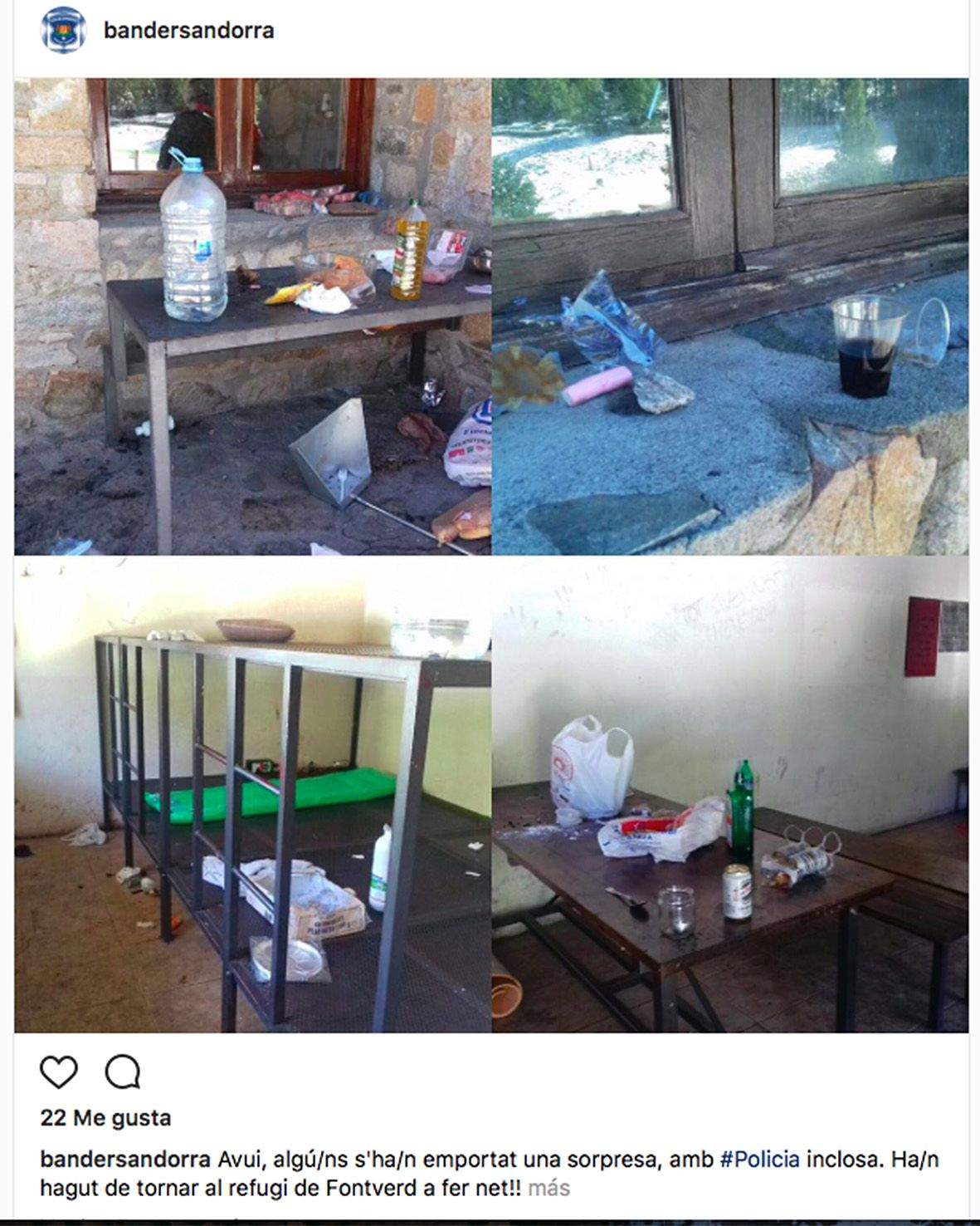 Banders i policies \'obliguen\' uns \'embrutadors\' a netejar el refugi de Fontverd