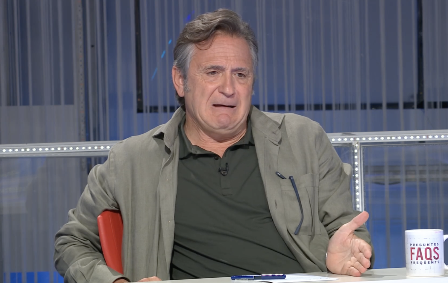 Josep Pujol durant la intervenció al programa televisiu.