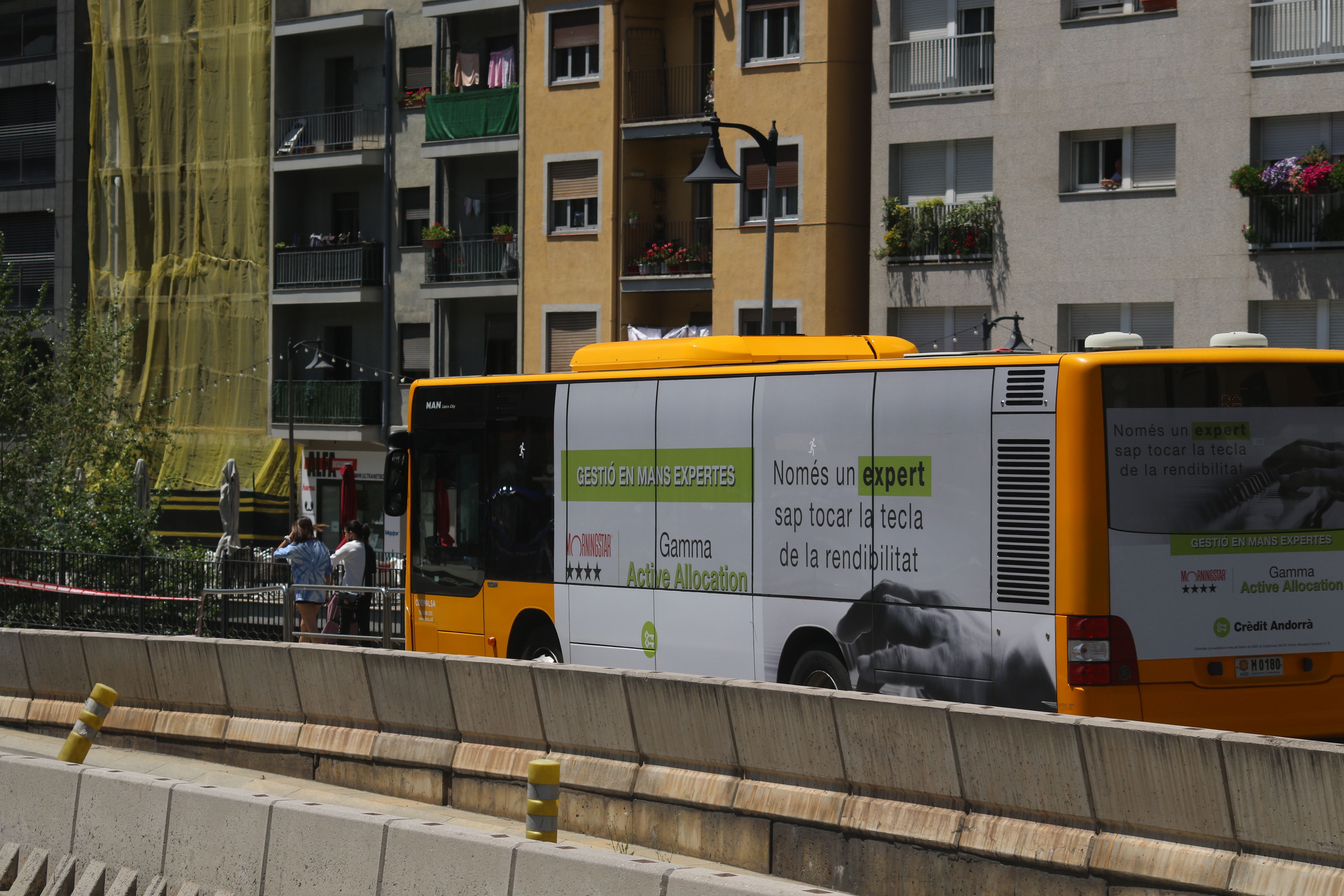 Un bus a Andorra la Vella. Un bus a Andorra la Vella.
