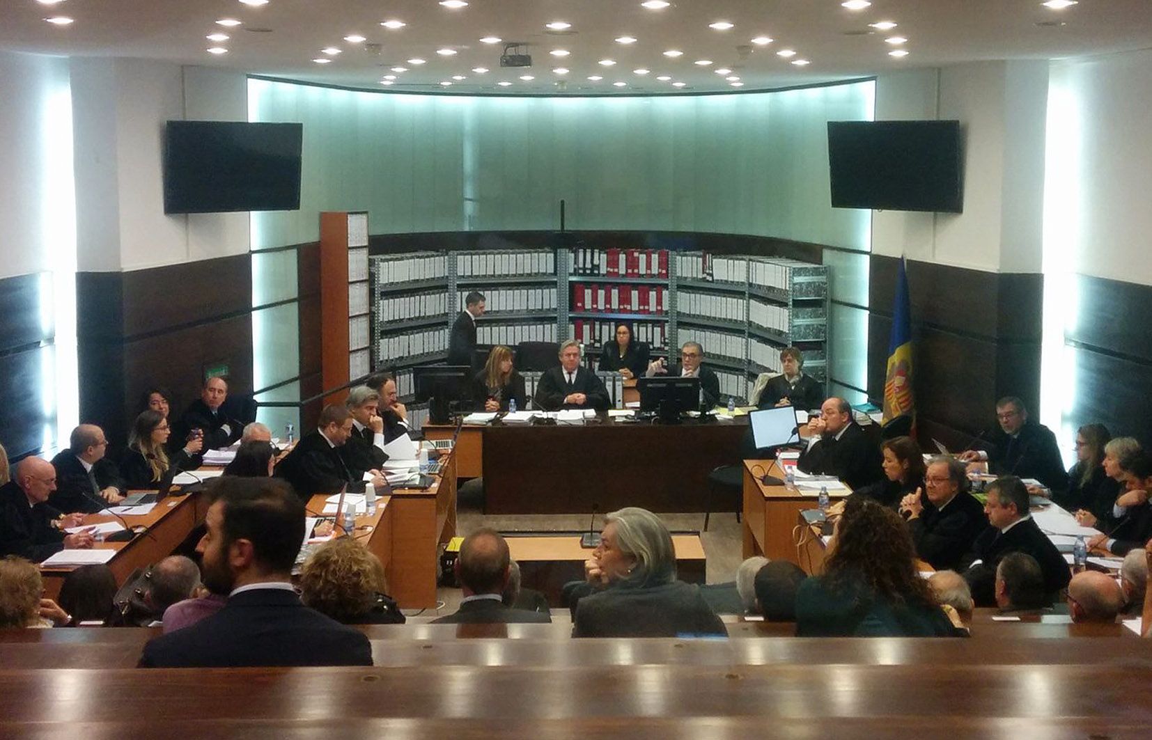 Imatge d'una de les sessions del judici, que s'ha ajornat diversos cops. Imatge d'una de les sessions del judici, que s'ha ajornat diversos cops.