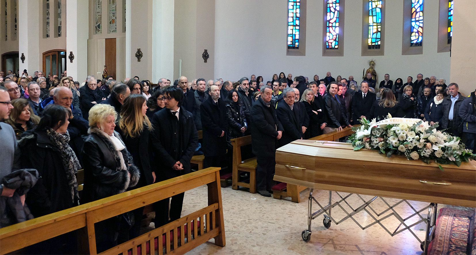 Un moment del funeral, just a l\'inici de la celebració.