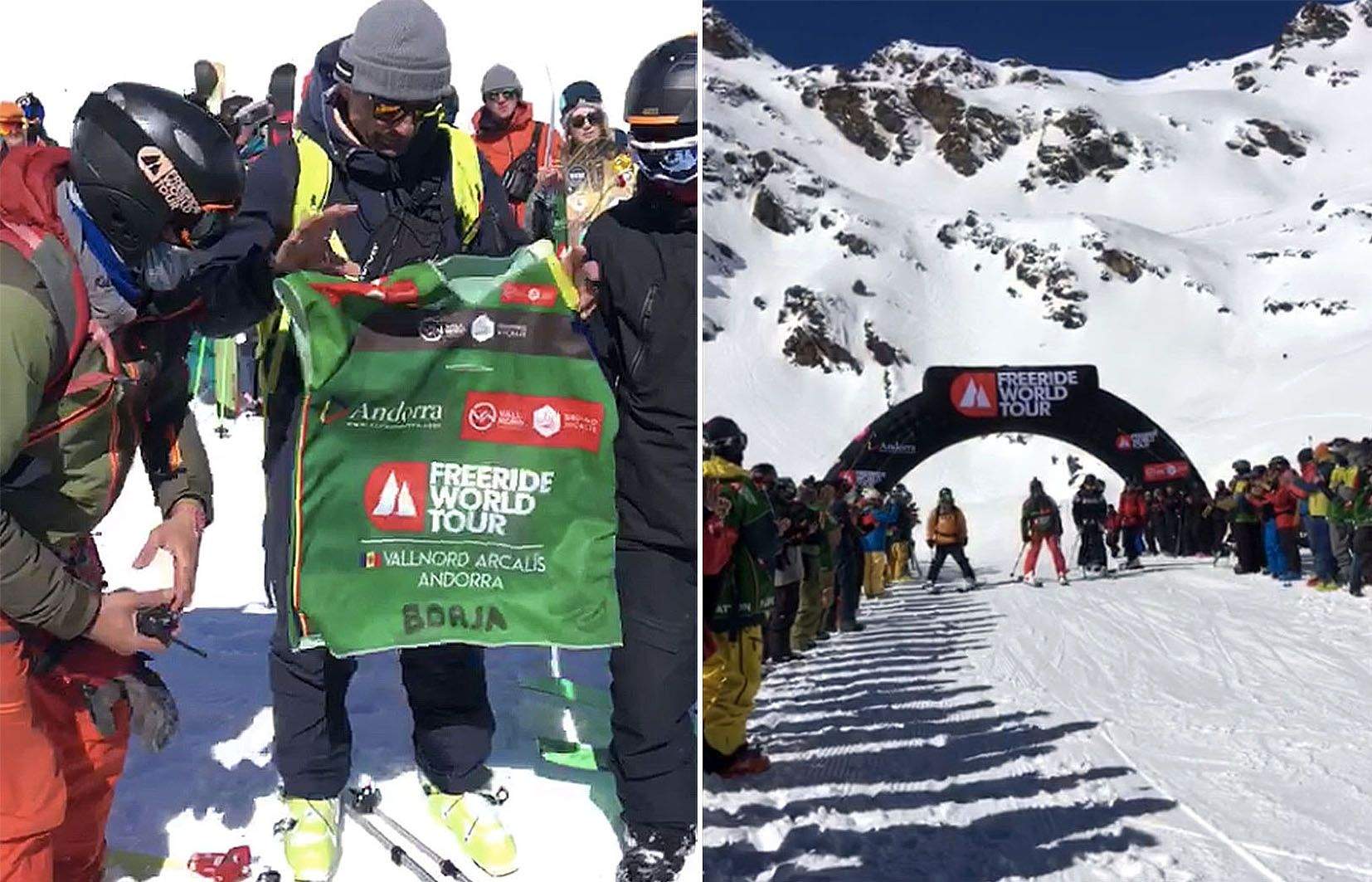 Dos moments del tribut a Borja Ayed a l\'esplanada de la Coma.