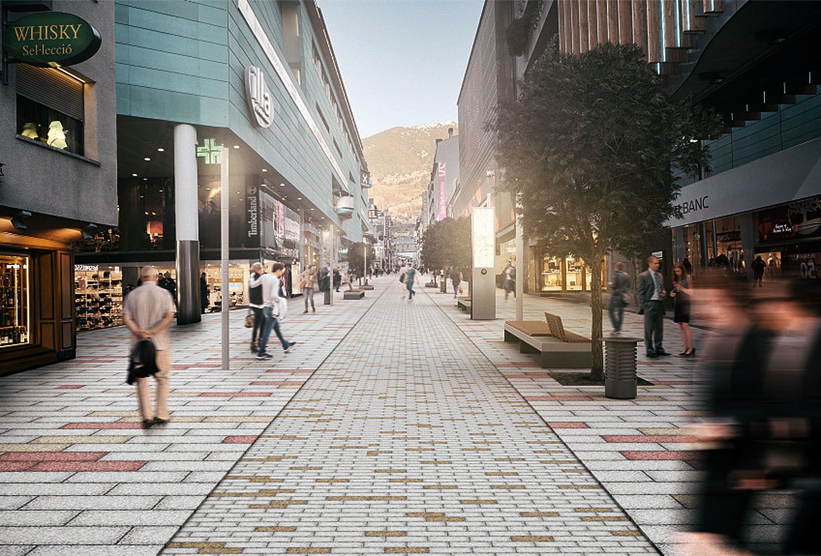 Una imatge de com quedarà l\'avinguda, vista des del carrer de la Unió, després de l\'actuació que ara es projecta.