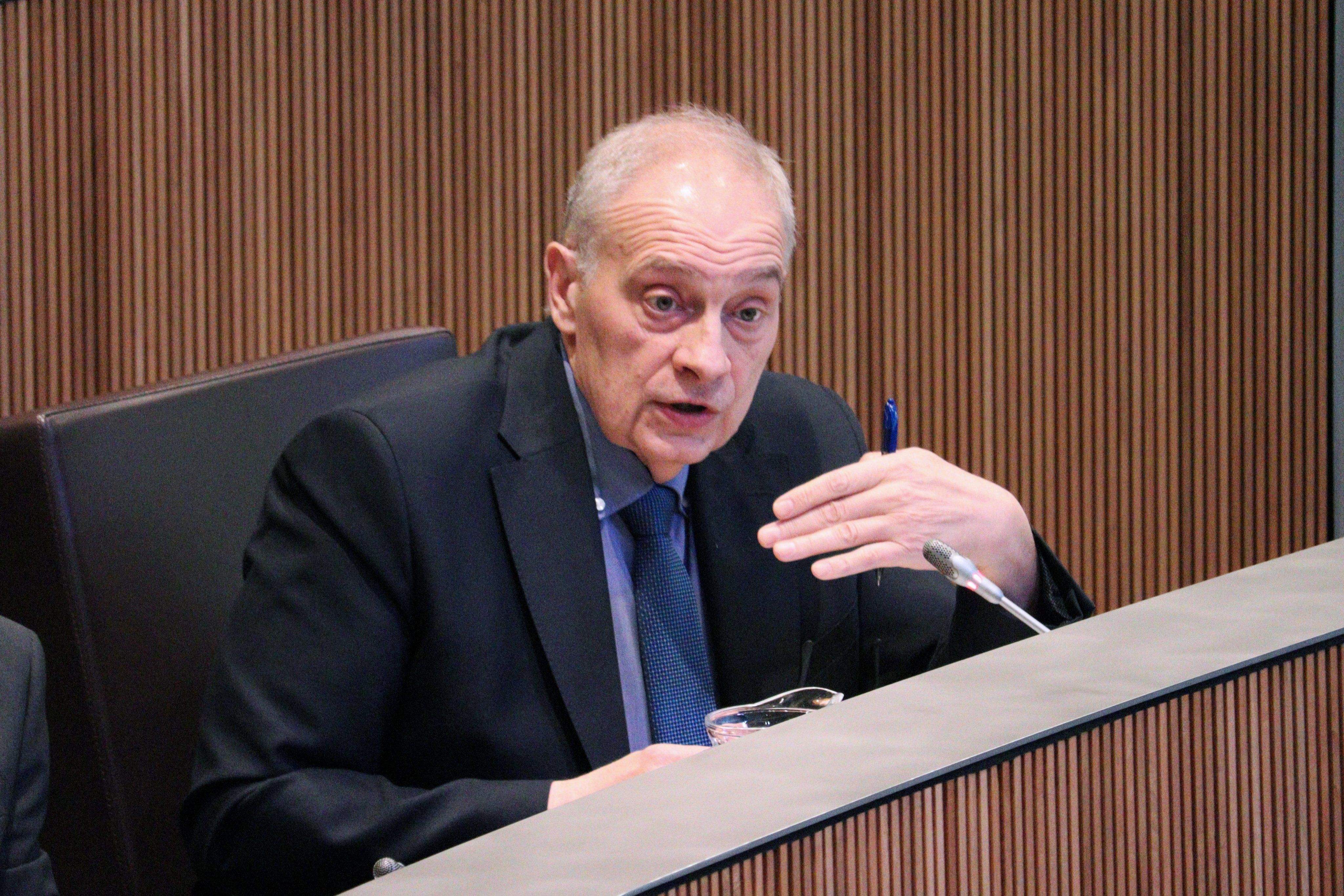 Josep Pintat, durant la seva intervenció al ple del Consell.