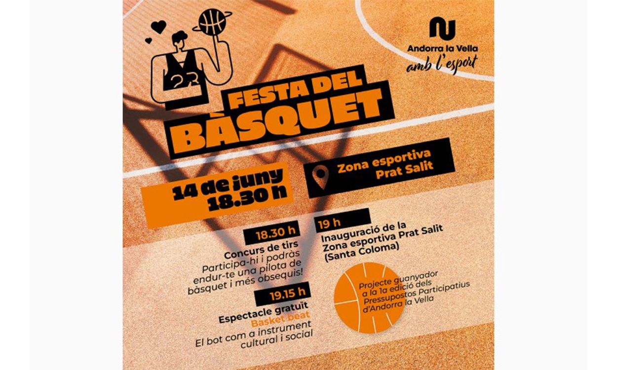 Cartell de la festa del bàsquet