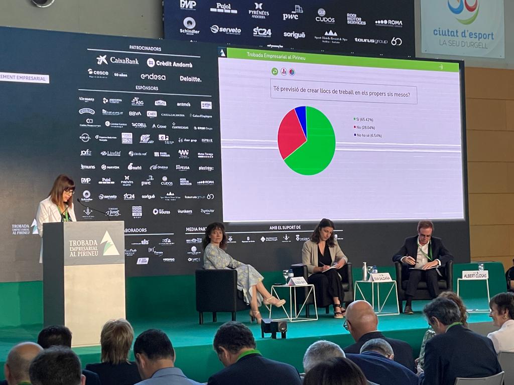 Presentació dels resultats de l'enquesta entre els participants a la Trobada al Pirineu.