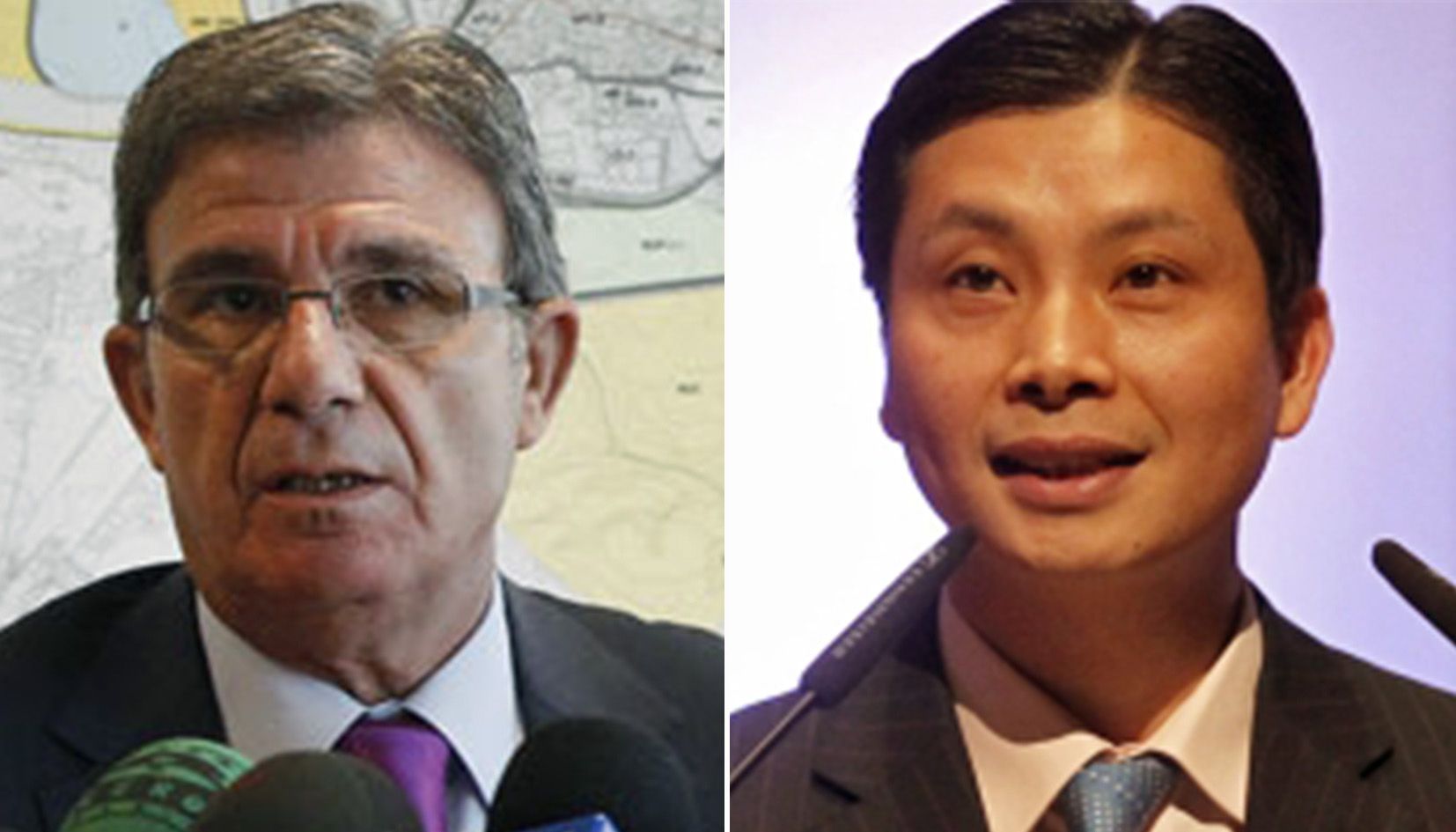 L'exregidor de Fuenlabrada José Borrás (esquerra) i l'empresari xinès Gao Ping.