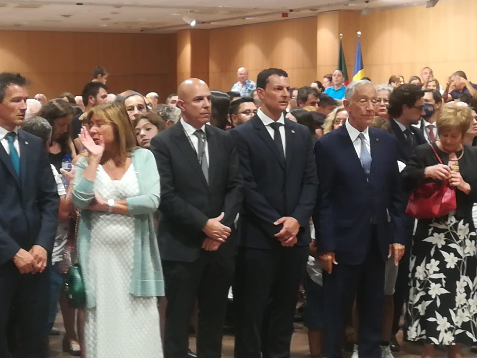 Paulo Cafôfo entre Conxita Marsol i Jordi Gallardo durant l'acte institucional al Centre de Congressos.