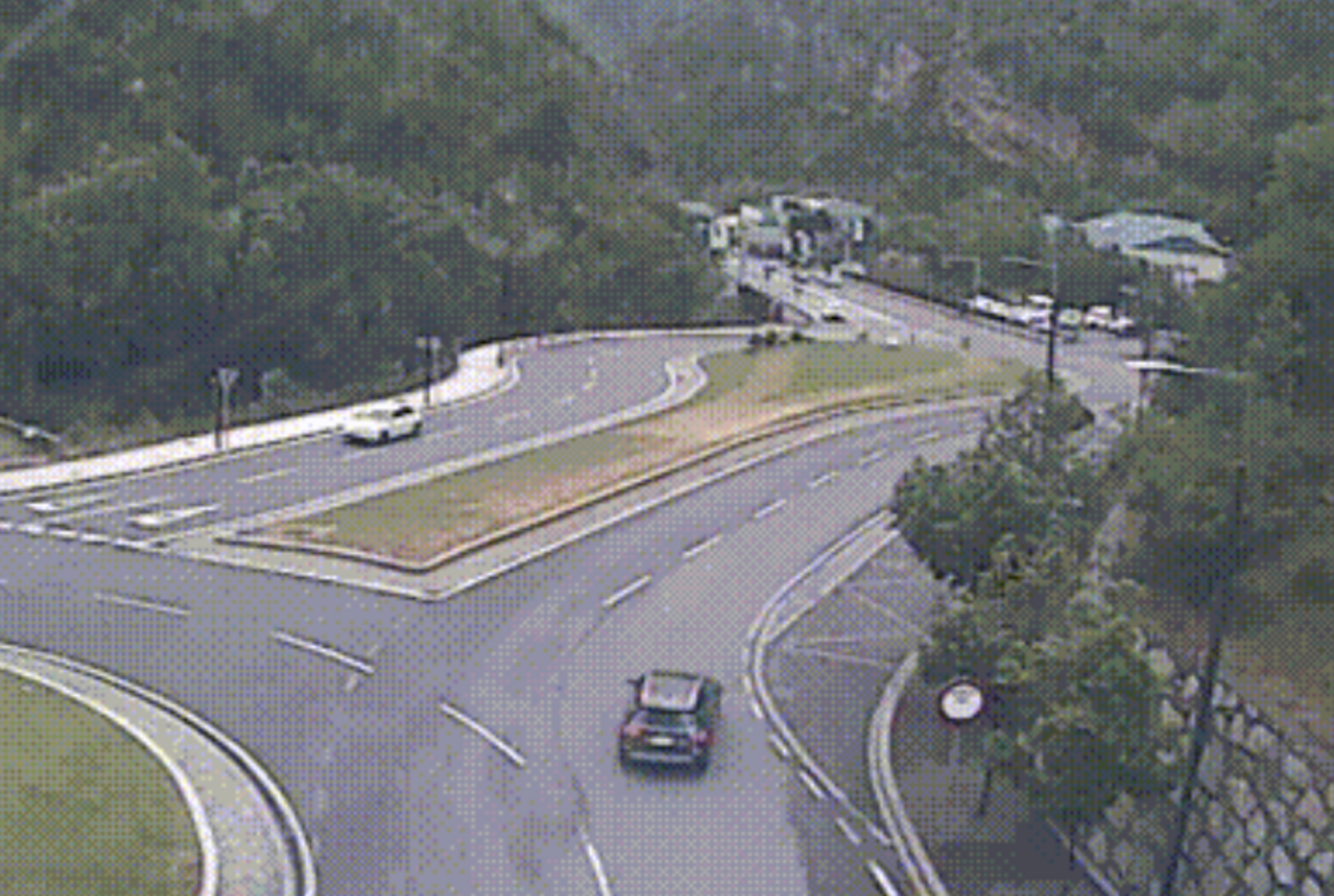 Una imatge de la rotonda de la Margineda aquesta tarda.