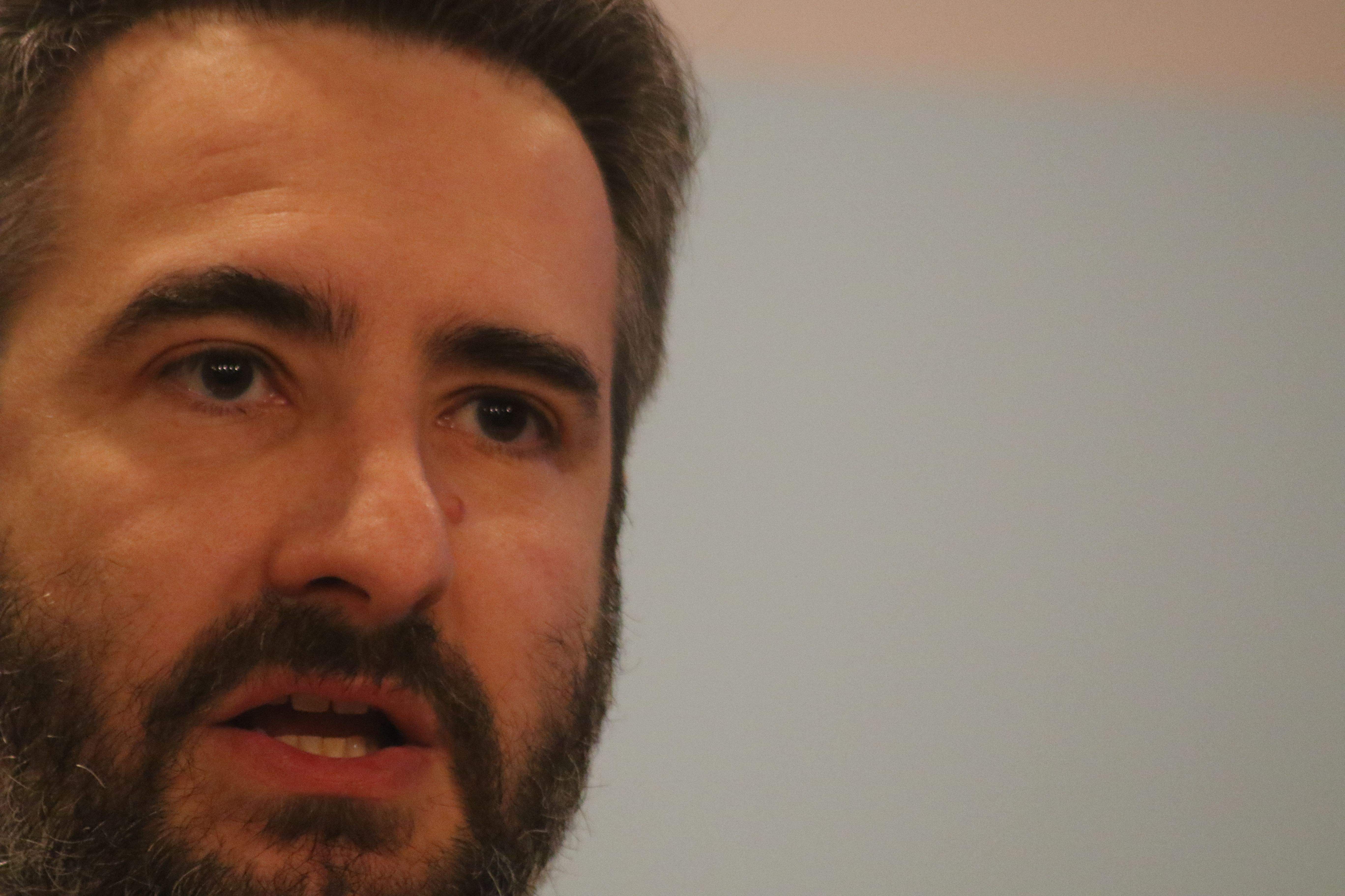 Eric Jover durant la compareixença d'aquest dimecres.