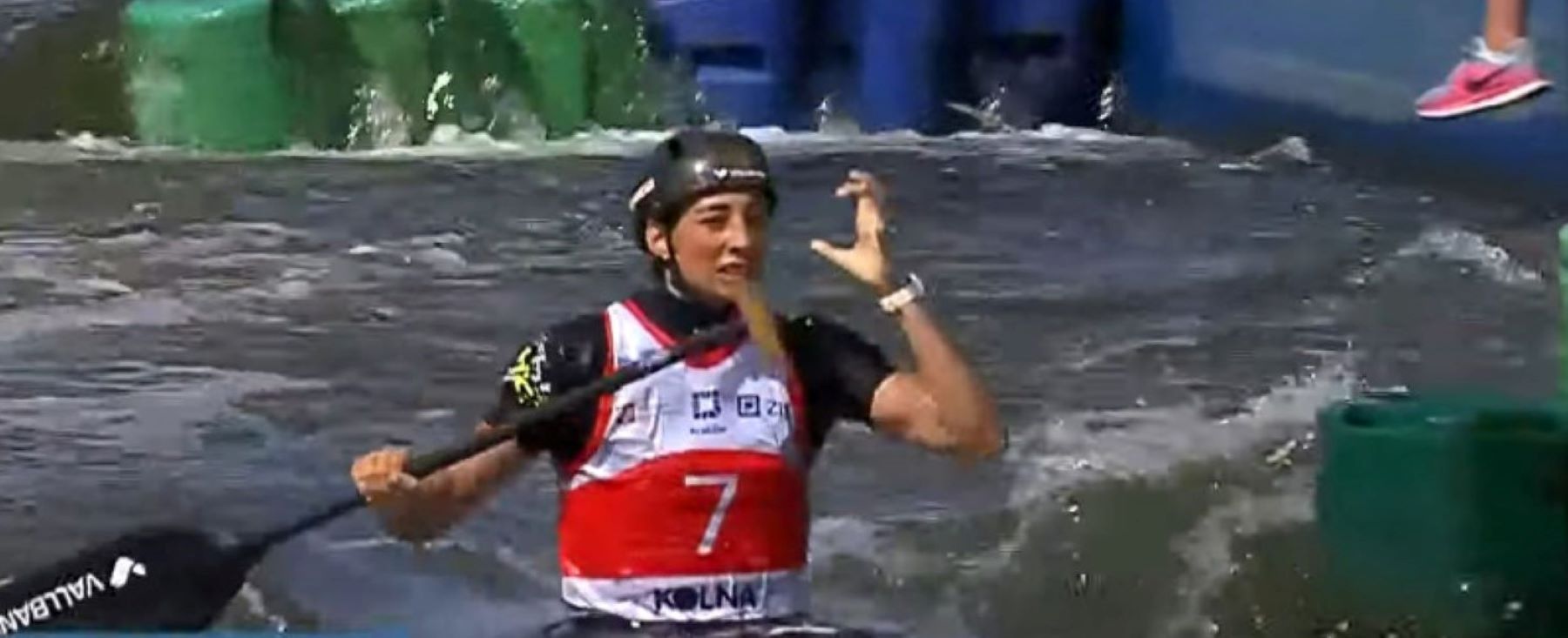 Doria, amb cara de decepció, un cop completat el recorregut.