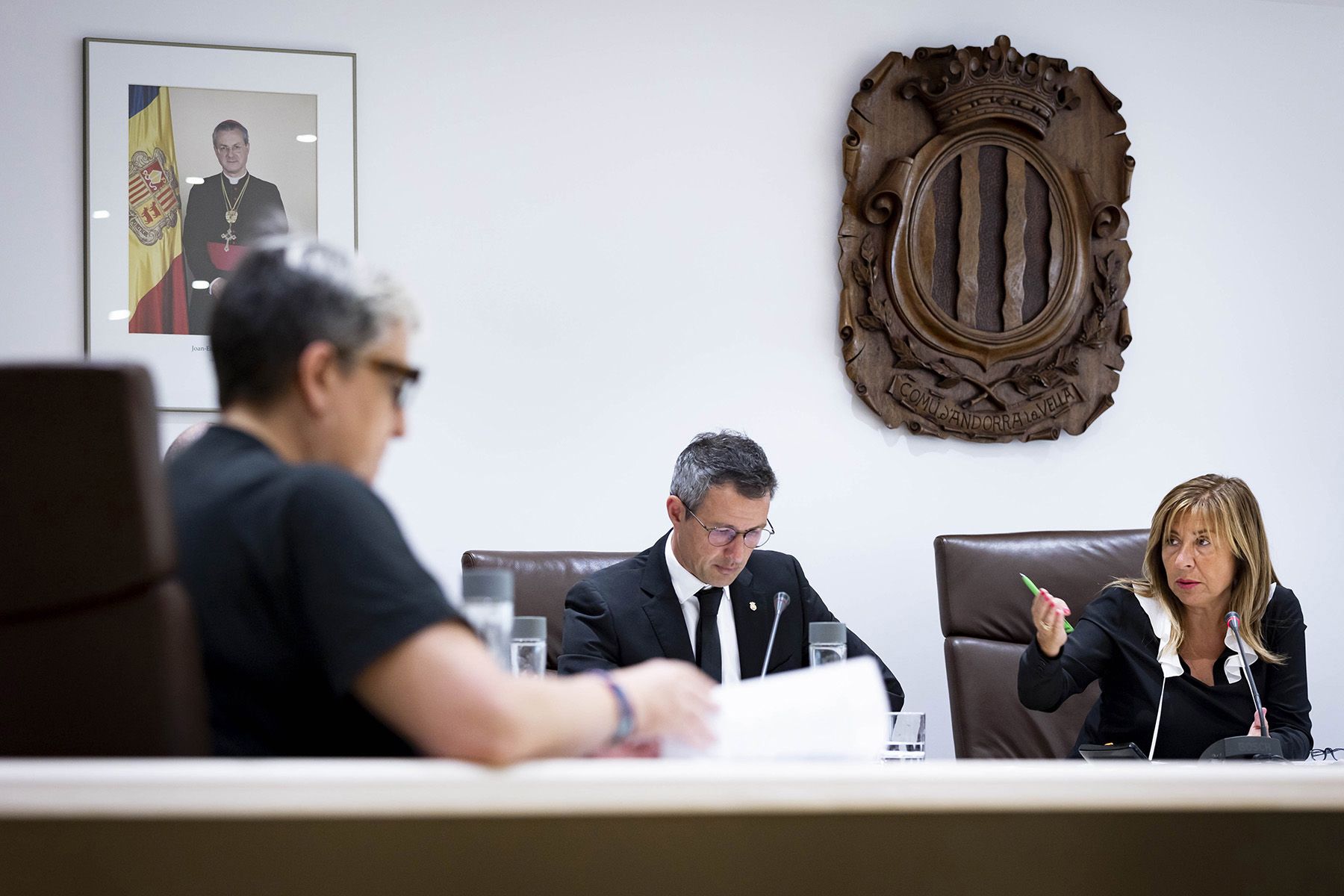 La cònsol major, Conxita Marsol, durant la sessió de comú d'aquest dilluns.