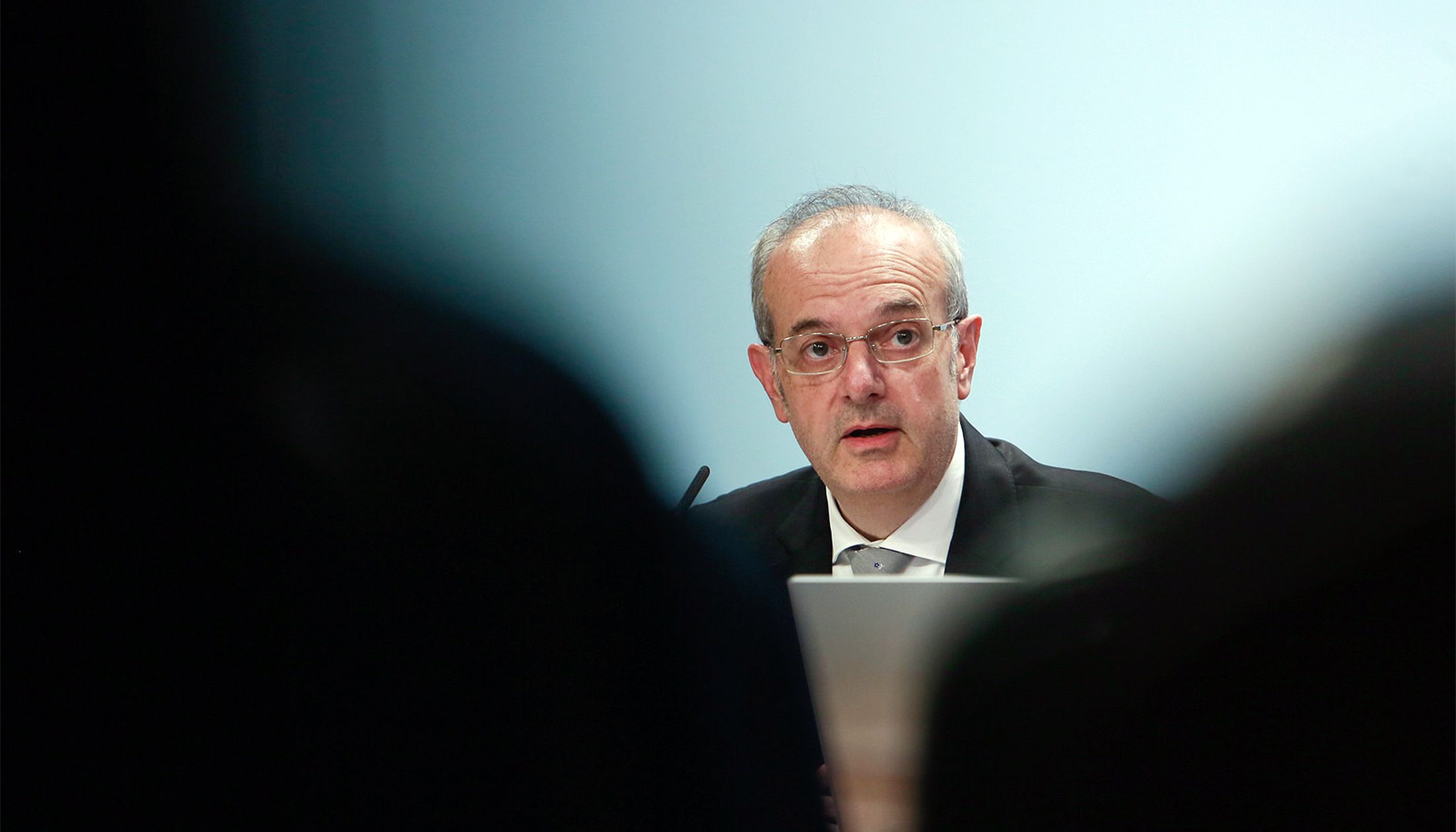 El ministre de Salut, Carles Álvarez, durant la compareixença d'aquesta tarda.