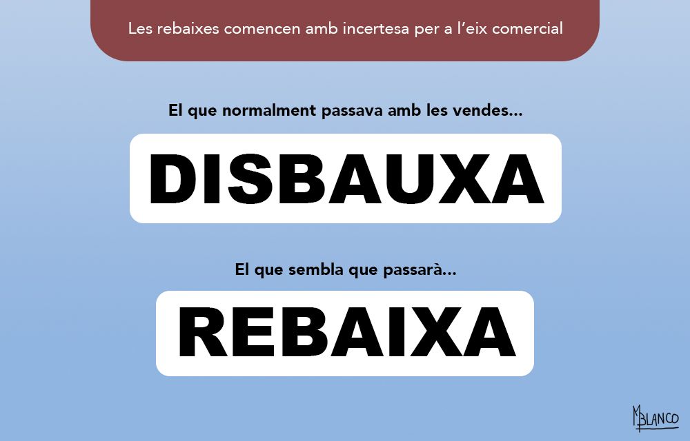 De disbauxa a rebaixa per a les vendes.