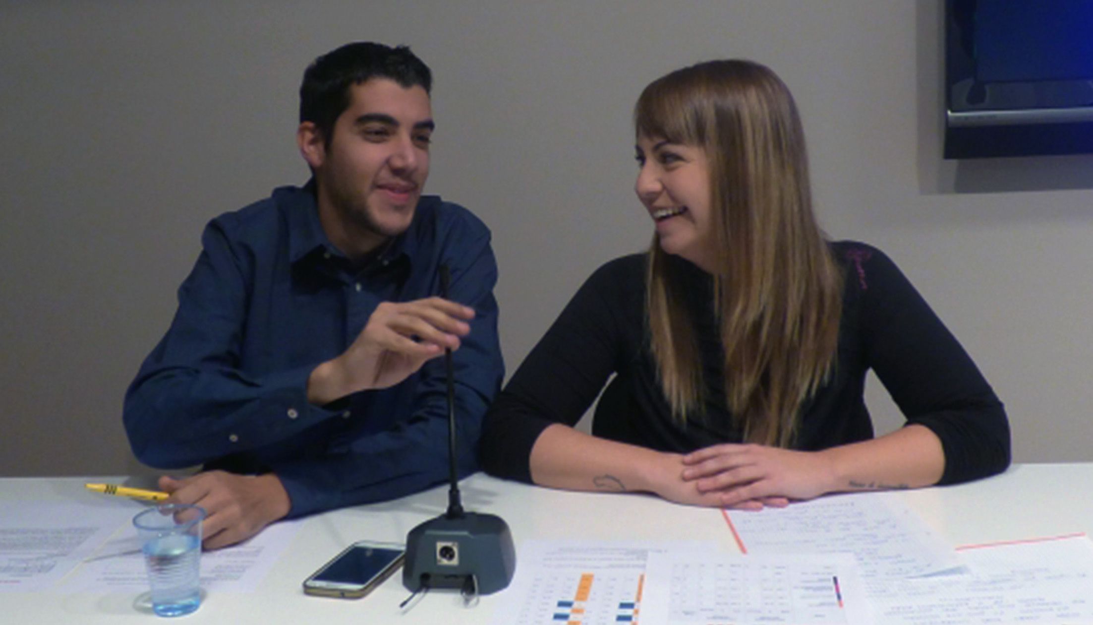 Pere Baró i Cristina Valen, membres de la Joventut Socialdemòcrata d'Andorra