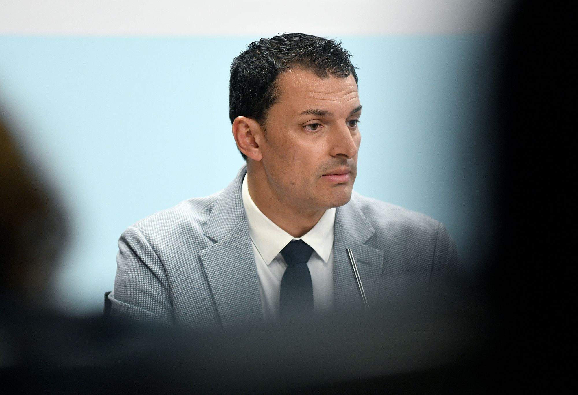 Jordi Gallardo durant la compareixença.