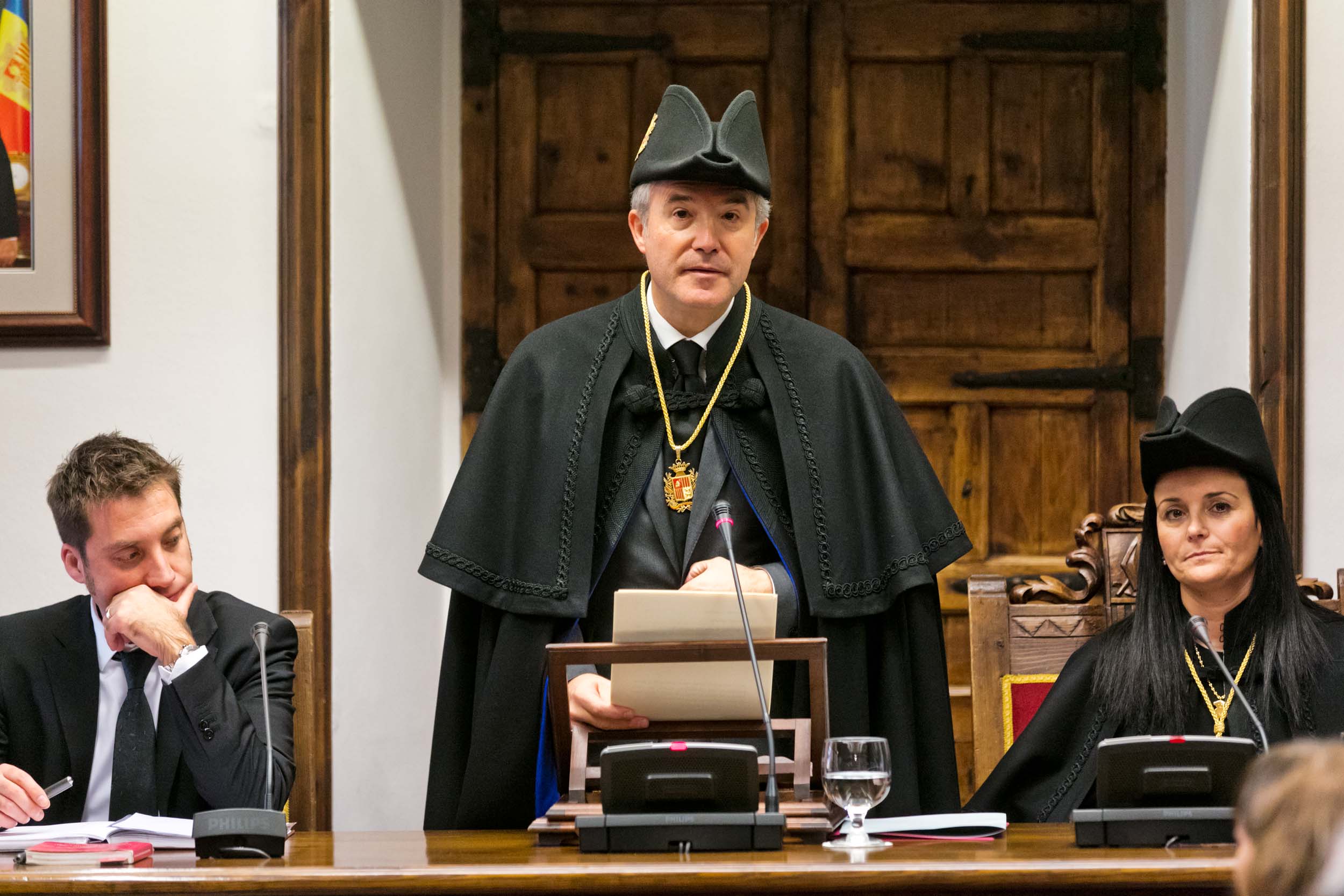El síndic, Vicenç Mateu, a la sessió tradicional de Sant Tomàs