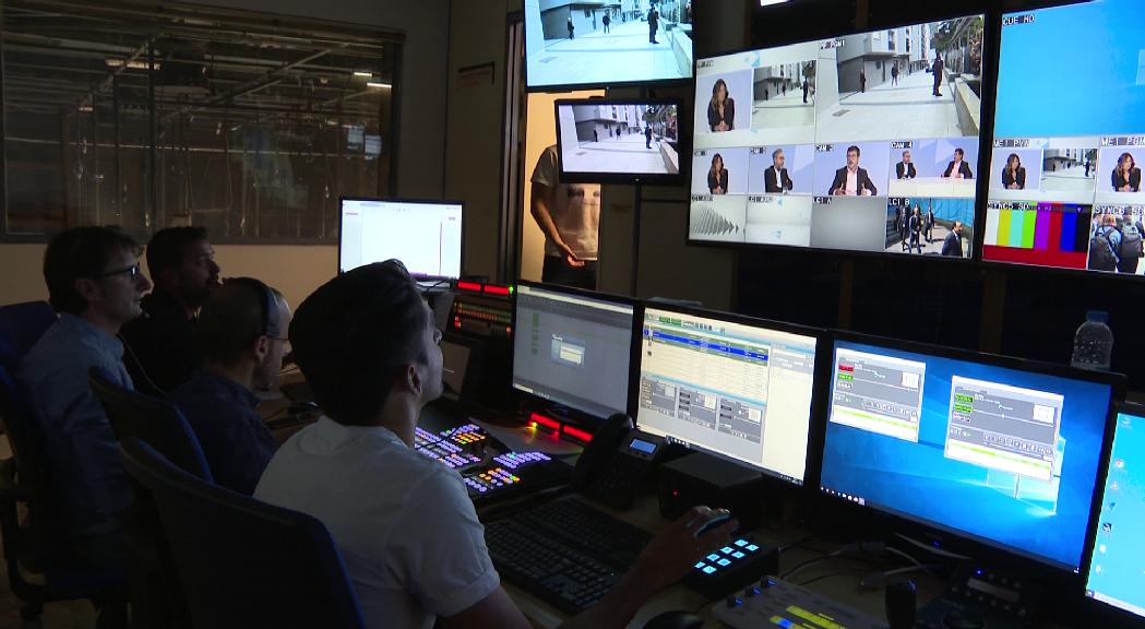 Sala de realització d'Andorra Televisió.
