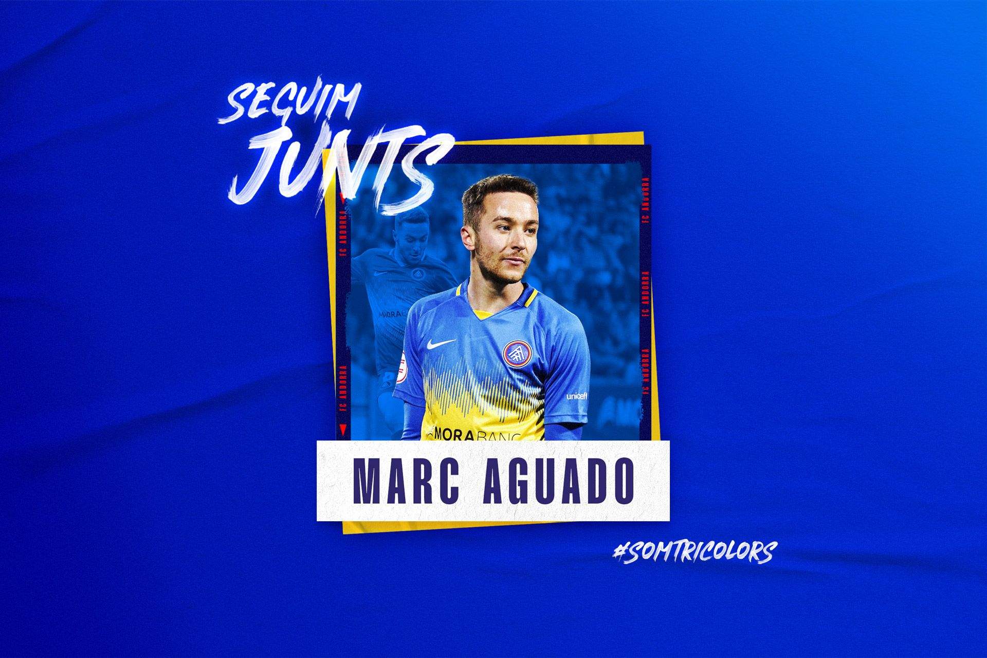 Muntage a xarxes per anunciar la continuïtat d'Aguado.