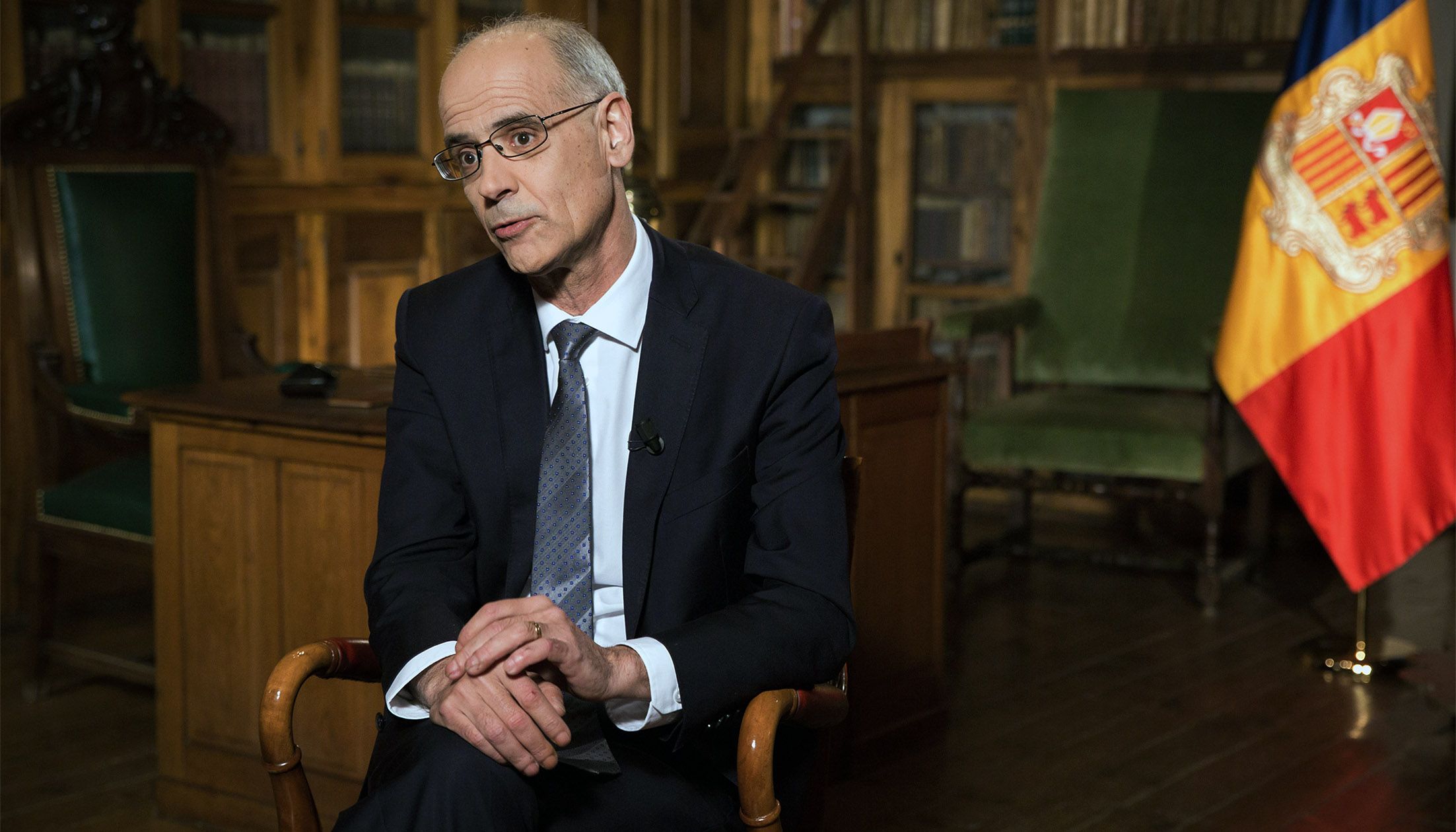 El cap de Govern, Toni Martí, durant el discurs de Cap d'Any.