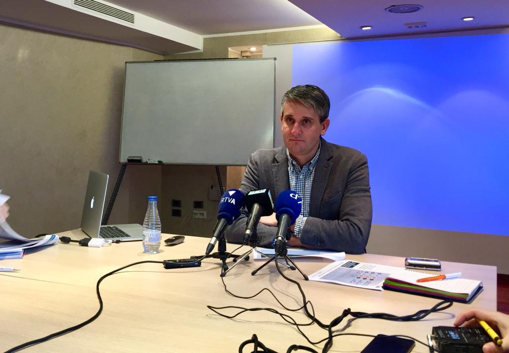 El Director de comunicació, relació amb l'assegurat i mètodes de la CASS, David Caubet, durant la presentació de resultats