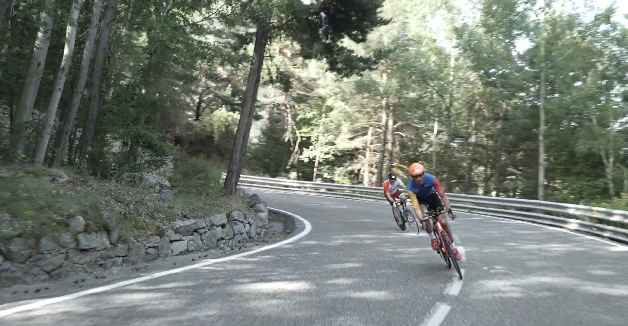 Un instant de la prova ciclista de l'Ironman 70.3.