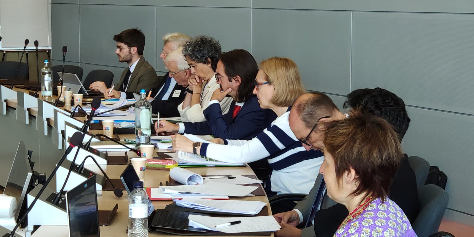 La delegació andorrana durant la reunió d'aquest dimecres.