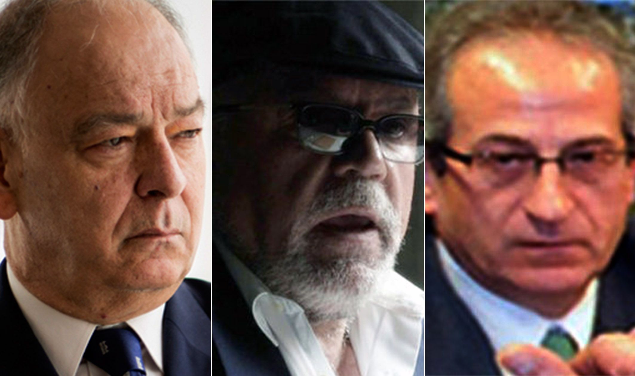 Eugenio Pino, José Manuel Villarejo i Celestino Barroso, d'esquerra a dreta.