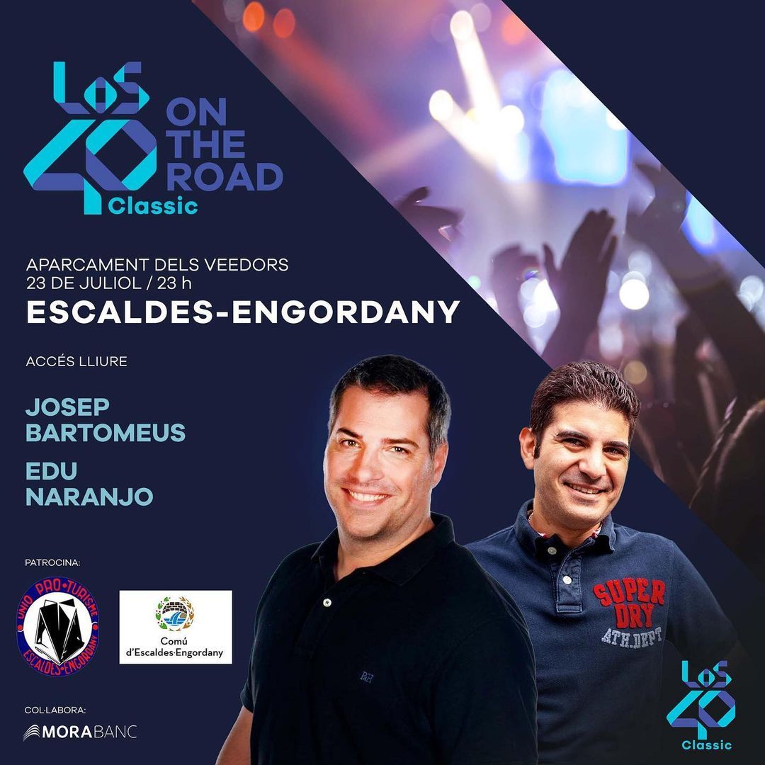 Cartell de 'Los 40 Classic On The Road' a Escaldes-Engordany.