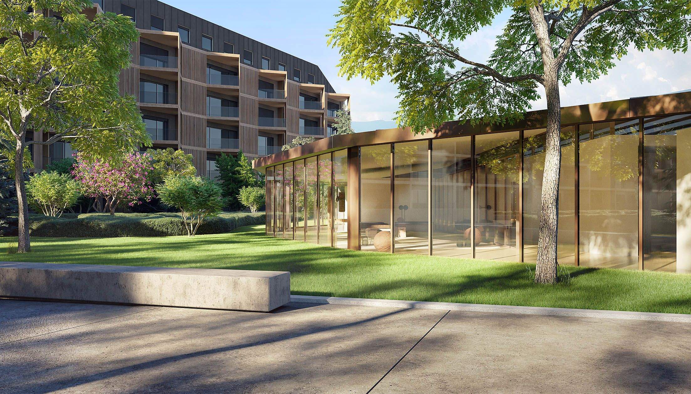 Simulació de com quedaria la promoció en l'espai de la Borda Nova.