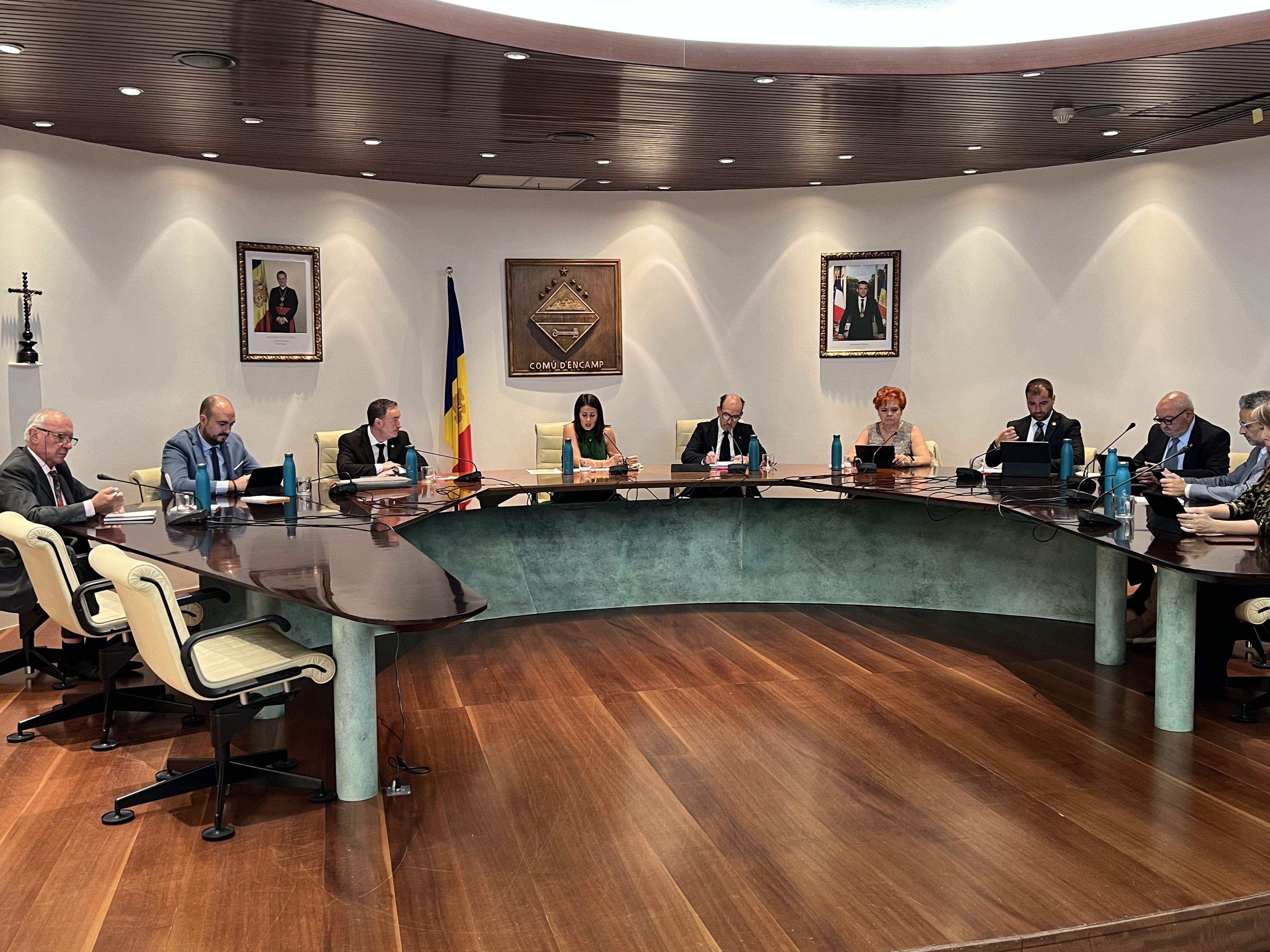 Un instant de la sessió de consell de comú d'Encamp d'aquest dijous.