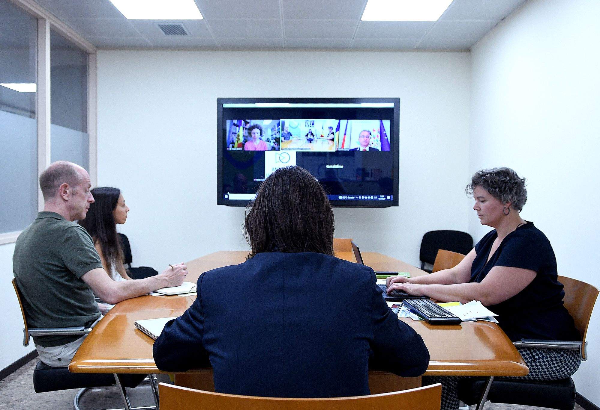 La trobada telemàtica celebrada amb República Txeca.