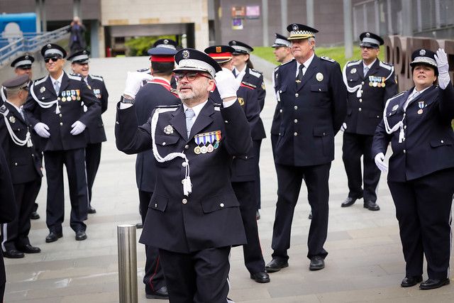 Els agents comunals durant la celebració de la seva Diada.