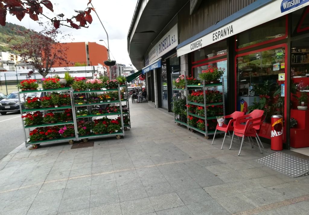 Vista parcial de les botigues Josa a Sant Julià de Lòria Vista parcial de les botigues Josa a Sant Julià de Lòria