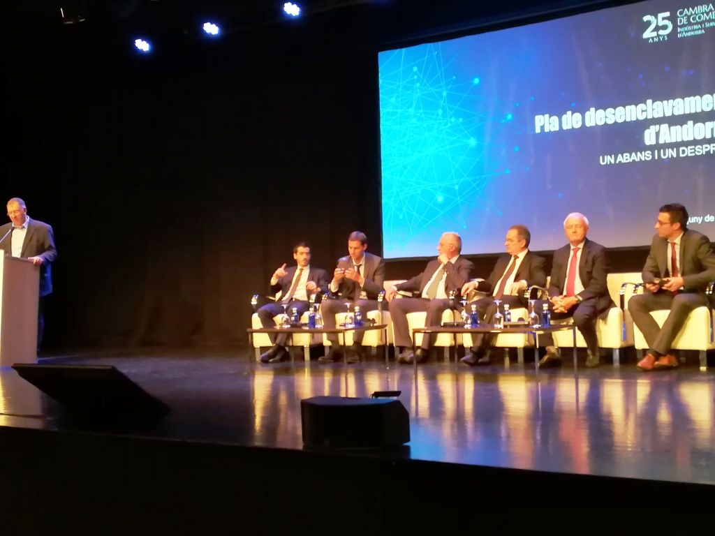 Un moment de l'acte del pla de desenclavament d'Andorra-